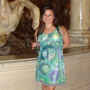 5|48 Green & Blue Floral Burst Dress **Last Chance